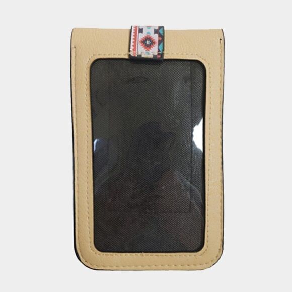 Boho Touch Screen Crossbody Cell Phone Bag Ivory - Picture 2 of 5